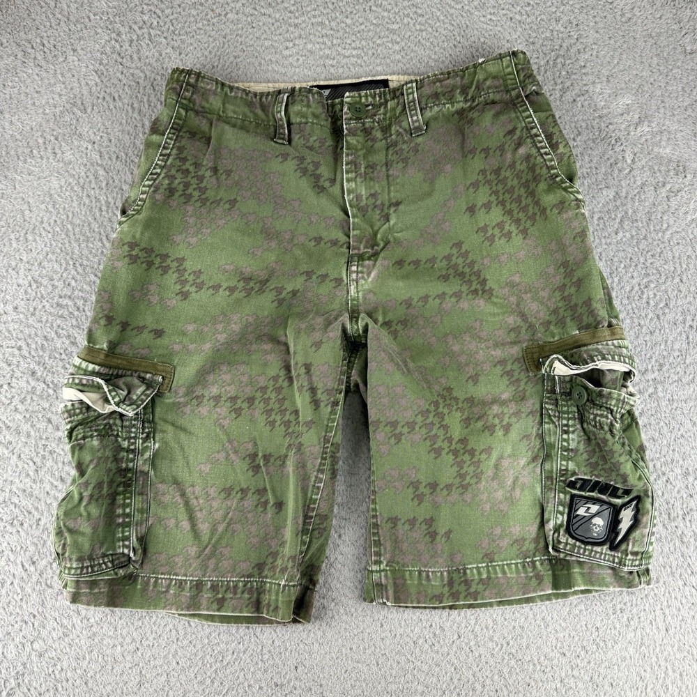 One Industries Cargo Shorts‎ Camo Green Y2k Rare Surf Skate Baggy Mens 32 Mx